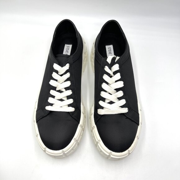 Steve Madden Womens Size 9.5 Rorey Black White Chunky Platform Sneakers Shoes - Picture 3 of 13